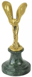 Luxus Deko Bronze Marmor Briefbeschwerer Frau mit Flügeln Gold Grün Luxury Decorative Bronze Marble Paperweight Lady with Wings Gold Green