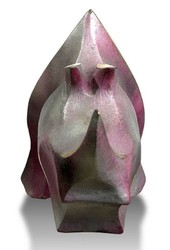 Casa Padrino Escultura Decorativa de Bronce de Diseño de Lujo Rinoceronte Púrpura Metálico / Negro / Oro 53 x 18 x A. 27 cm - Figura Decorativa de Bronce Abstracto - Hecho en Italia