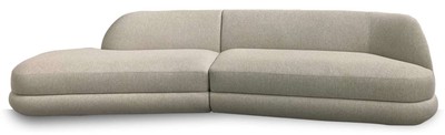 Casa Padrino luxury sofa gray 172 x 100 x H. 82 cm - Curved living room sofa - Hotel sofa - Living room furniture - Hotel furniture - Luxury furniture - Luxury furnishings