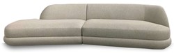 Casa Padrino divano di lusso grigio 172 x 100 x A. 82 cm - Divano curvo da soggiorno - Divano hotel - Mobili da soggiorno - Mobili hotel - Mobili di lusso - Arredi di lusso
