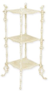 Jugendstil Gusseisen Blumen Etagere Weiß Art Nouveau Cast Iron Flower Stand White