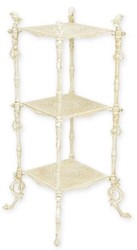 Jugendstil Gusseisen Blumen Etagere Weiß Art Nouveau Cast Iron Flower Stand White