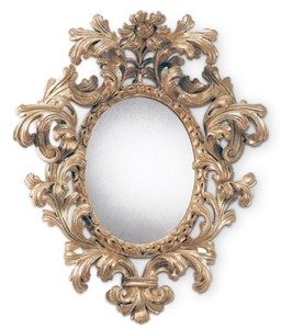 Ovaler Luxus Barock Spiegel Wandspiegel Antik Gold Oval Luxury Baroque Mirror Wall Mirror Antique Gold