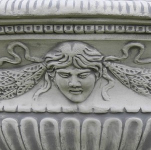 Casa Padrino Barock Garten Deko Blumentopf Grau 66 x 60 x H. 54 cm - Prunkvoller Pflanzentopf im Barockstil - Barock Garten Deko - Barock Terrassen Deko - Barock Deko Accessoires