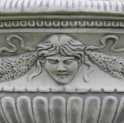 Casa Padrino baroque garden decorative flower pot gray 66 x 60 x H. 54 cm - Magnificent baroque style plant pot - Baroque garden decoration - Baroque decoration accessories