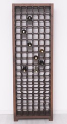 Landhausstil Massivholz Weinschrank Weinregal Braun Schwarz Country Style Solid Wood Wine Cabinet Wine Shelf Brown Black