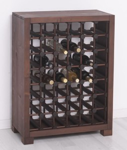 Casa Padrino country style solid wood wine cabinet brown / black 68 x 35 x H. 68 cm - Solid wood wine rack in country style - Solid wood bar furniture - Country style bar furniture