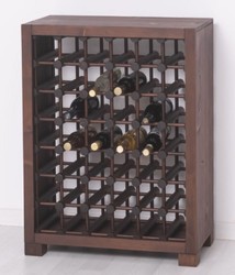 Landhausstil Massivholz Weinschrank Weinregal Braun Schwarz Country Style Solid Wood Wine Cabinet Wine Shelf Brown Black