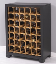 Landhausstil Massivholz Weinschrank Weinregal Schwarz Naturfarben Country Style Solid Wood Wine Cabinet Wine Shelf Black Natural