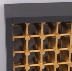 Landhausstil Massivholz Weinschrank Weinregal Schwarz Naturfarben Country Style Solid Wood Wine Cabinet Wine Shelf Black Natural