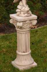 Casa Padrino Pilar Barroco Beige A. 76 cm - Magnífica Pilar de Jardín de Estilo Barroco - Decoración Pilar de Piedra - Accesorios de Decoración de Terrazas y Jardines Barrocos
