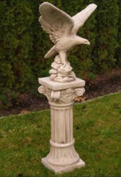 Casa Padrino Pilar Barroco Beige A. 76 cm - Magnífica Pilar de Jardín de Estilo Barroco - Decoración Pilar de Piedra - Accesorios de Decoración de Terrazas y Jardines Barrocos