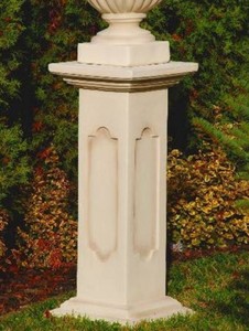 Casa Padrino pilastro barocco sabbia / beige 34 x 34 x A. 80 cm - Magnifica pilastro da giardino barocco - Pilastro decorativa da giardino - Accessori decorativi per giardini e terrazze barocchi