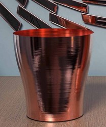 Runder Luxus Kupfer Champagnerkühler Weinkühler Round Luxury Copper Champagne Cooler Wine Cooler