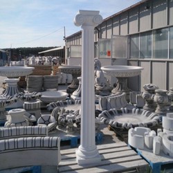 Casa Padrino pilastro barocco grigio A. 260 cm - Pilastro da giardino gigante barocco - Pilastro decorativa da giardino - Accessori decorativi per giardini e terrazze barocchi