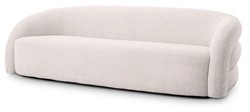 Casa Padrino divano di lusso bianco / nero 220 x 92 x A. 65 cm - Divano soggiorno - Divano hotel - Mobili soggiorno - Mobili hotel - Arredamento di soggiorno - Arredamento di lusso