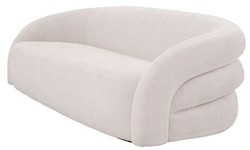 Casa Padrino divano di lusso bianco / nero 220 x 92 x A. 65 cm - Divano soggiorno - Divano hotel - Mobili soggiorno - Mobili hotel - Arredamento di soggiorno - Arredamento di lusso