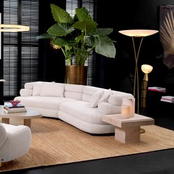 Gebogenes Luxus Wohnzimmer Hotel Sofa Weiß Schwarz Curved Luxury Living Room Hotel Sofa White Black