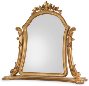 Luxus Barock Bronze Tischspiegel Schminkspiegel Antik Gold Luxury Baroque Bronze Table Mirror Make Up Mirror Antique Gold 