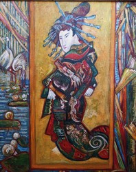 Vincent van Gogh Cortesan Japanese Woman Oil Painting Vincent van Gogh Cortesan Japanese Woman Oil Painting