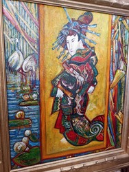 v Vincent van Gogh Cortesan Japanese Woman Oil Painting