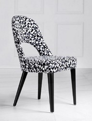 Luxus Art Deco Esszimmerstuhl 6er Set Weiß Grau Schwarz Luxury Art Deco Dining Chair Set of 6 White Gray Black