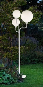 Casa Padrino lampadaire d'extérieur de luxe blanc 52 x 45 x H. 170 cm - Lanterne de jardin élégante - Éclairage de jardin - Éclairage extérieur - Qualité de luxe - Fabriqué en Italie