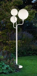 Casa Padrino lámpara de pie de exterior de lujo blanco 52 x 45 x A. 170 cm - Elegante linterna de jardín - Iluminación de jardín - Iluminación exterior - Calidad de lujo - Hecho en Italia