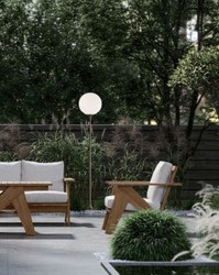 Casa Padrino lampada da terra per esterni di lusso marrone / bianco Ø 30 x A. 160 cm - Lanterna da Giardino - Illuminazione Giardino - Illuminazione per Esterni - Qualità di lusso - Fatto in Italia