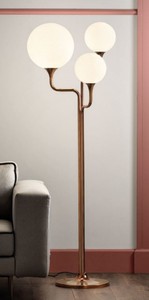 Luxus Stehleuchte Kupfer Beige Luxury LED Lamp Copper Beige