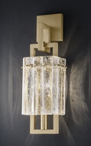 Casa Padrino applique murale de luxe laiton 15,5 x 13 x H. 45 cm - Applique en métal avec abat jour en verre - Appliques de luxe - Qualité de luxe - Fabriqué en Italie