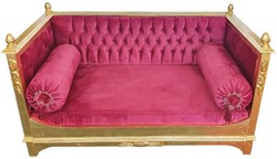 Casa Padrino baroque dog bed bordeaux red / gold - Magnificent antique style dog bed - Handmade dog furniture in the baroque style - Baroque pet furniture - Antique style pet furniture