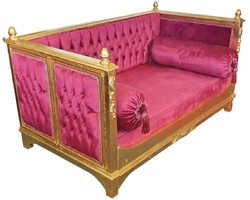 Casa Padrino baroque dog bed bordeaux red / gold - Magnificent antique style dog bed - Handmade dog furniture in the baroque style - Baroque pet furniture - Antique style pet furniture
