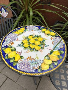 Runder Luxus Garten Terrassen Tisch Mehrfarbig Grau Round Luxury Garden Patio Table Multicolored Gray