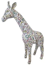 Luxus Designer Garten Terrassen Wohnzimmer XXL Deko Skulptur Figur Giraffe Luxury Designer Garden Terrace Living Room XXL Decorative Sculpture Figure Giraffe