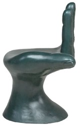 Casa Padrino luxury designer chair hand ocean blue 60 x 50 x H. 89 cm - Fiberglass chair - Luxury furniture - Designer furniture - Fiberglass furniture
