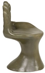 Casa Padrino luxury designer chair hand moss green 60 x 50 x H. 89 cm - Fiberglass chair - Luxury furniture - Designer furniture - Fiberglass furniture