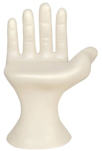Casa Padrino sedia design di lusso mano crema bianco 60 x 50 x A. 89 cm - Sedia in fibra di vetro - Mobili di lusso - Mobili design - Mobili in fibra di vetro