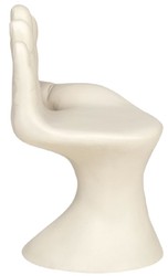 Casa Padrino luxury designer chair hand cream white 60 x 50 x H. 89 cm - Fiberglass chair - Luxury furniture - Designer furniture - Fiberglass furniture