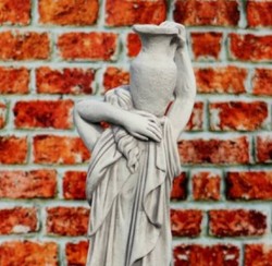 Casa Padrino baroque fountain woman with jug gray Ø 78 x H. 175 cm - Magnificent garden fountain in baroque style - Round garden decoration stone fountain - Baroque garden decoration accessories Casa Padrino baroque fountain woman with jug gray Ø 78 x H. 175 cm - Magnificent garden fountain in baroque style - Round garden decoration stone fountain - Baroque garden decoration accessories