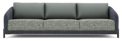 Casa Padrino luxury sofa green / blue / black 255 x 86 x H. 75 cm - Living room sofa - Hotel sofa - Living room furniture - Hotel furniture - Luxury furniture - Luxury furnishings