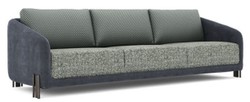 Casa Padrino luxury sofa green / blue / black 255 x 86 x H. 75 cm - Living room sofa - Hotel sofa - Living room furniture - Hotel furniture - Luxury furniture - Luxury furnishings