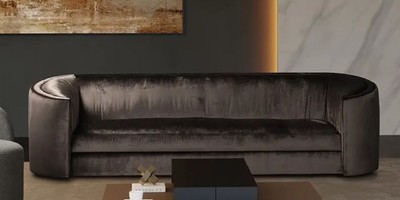 Casa Padrino luxury sofa gray 275 x 89 x H. 75 cm - Living room sofa - Hotel sofa - Living room furniture - Living room furnishings - Hotel furniture - Luxury furniture