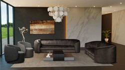 Casa Padrino sofá de lujo gris 275 x 89 x A. 75 cm - Sofá de salón - Sofá de hotel - Muebles de salón - Interiores de salón - Muebles de hotel - Muebles de lujo - Interiores de lujo