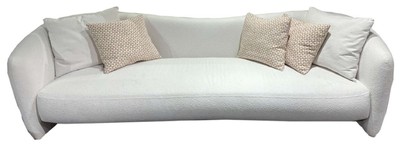 Casa Padrino luxury sofa white 280 x 98 x H. 90 cm - Living room sofa - Hotel sofa - Living room furniture - Living room furnishings - Hotel furniture - Luxury furniture