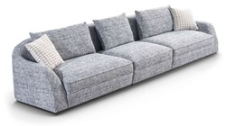 Luxus Wohnzimmer Hotel Sofa Blau Grau Schwarz Luxury Living Room Hotel Sofa Blue Gray Black