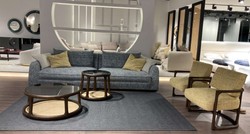Luxus Wohnzimmer Hotel Sofa Blau Grau Schwarz Luxury Living Room Hotel Sofa Blue Gray Black
