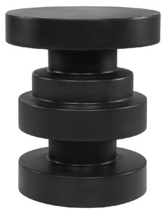 Casa Padrino luxury side table / stool black Ø 38 x H. 45 cm - Round fiberglass reinforced table / stool - Living room furniture - Luxury furniture - Luxury interior Casa Padrino luxury side table / stool black Ø 38 x H. 45 cm - Round fiberglass reinforced table / stool - Living room furniture - Luxury furniture - Luxury interior