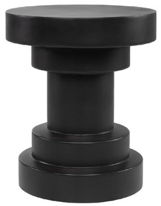 Casa Padrino luxury side table / stool black Ø 38 x H. 45 cm - Round fiberglass reinforced table / stool - Living room furniture - Luxury furniture - Luxury collection Casa Padrino luxury side table / stool black Ø 38 x H. 45 cm - Round fiberglass reinforced table / stool - Living room furniture - Luxury furniture - Luxury collection
