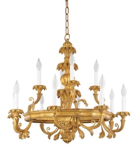 Casa Padrino lustre baroque de luxe or antique Ø 79 x H. 74 cm - Magnifique lustre de salon de style baroque - Noble & Magnifique - Qualité de luxe - Fabriqué en Italie